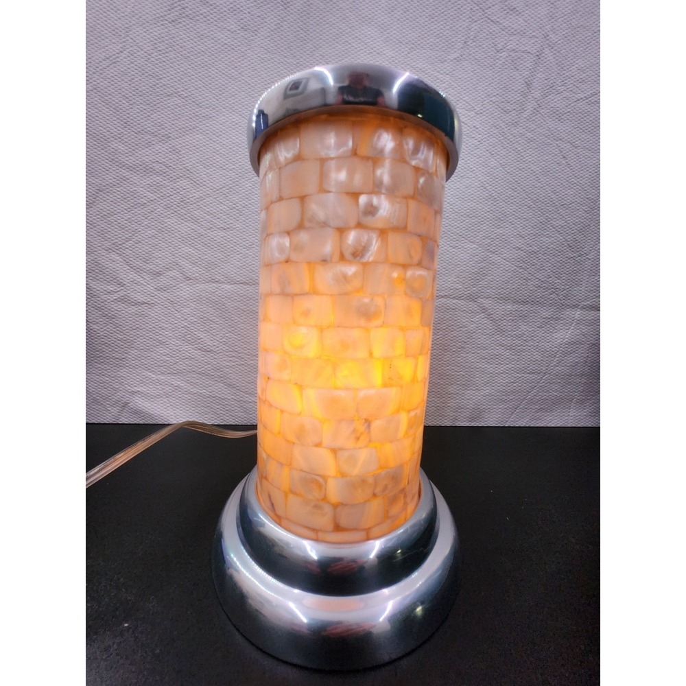 Vintage, Towle Silversmiths Table Lamp 12" Tall, Mother of Pearl New, See Detail - Picture 7 of 8